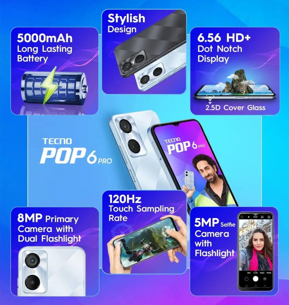 tecno pop 6 Pro key features Tecno POP 6 Pro with 6.56-inches screen to launch in India soon tecno pop 6 Pro key features