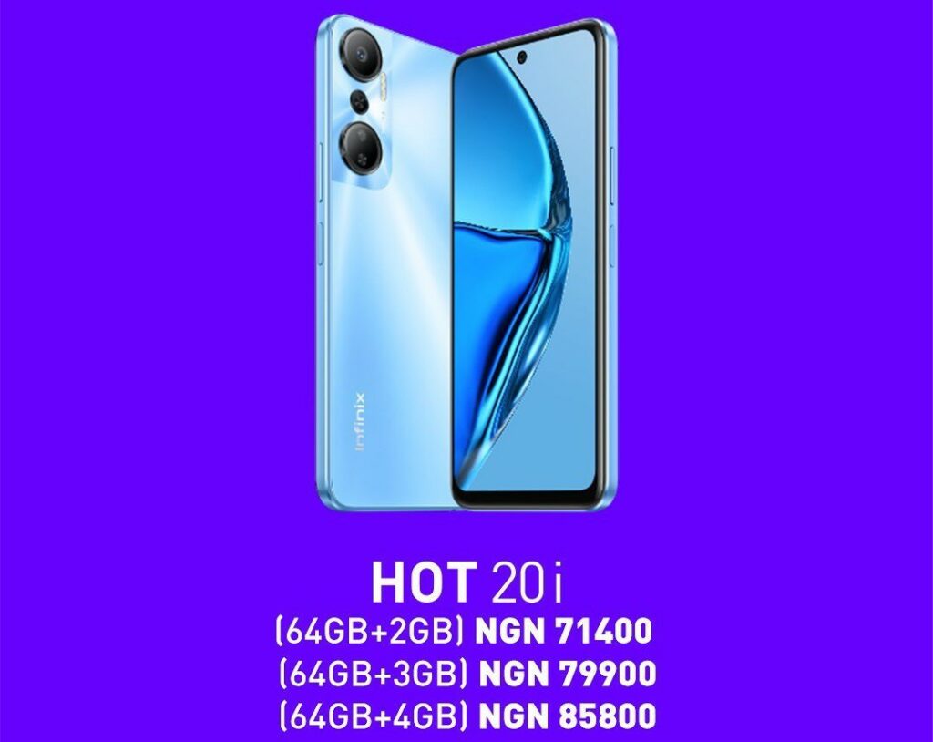 Infinix Hot 20i with Helio G25 CPU is now available in Nigeria Infinix Hot 20i pricing in Nigeria