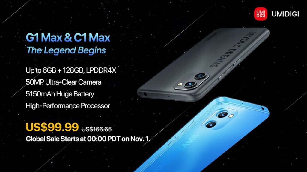 UMIDIGI G1 Max & C1 Max now official; has 6GB RAM and 50MP camera UMIDIGI G1 and C1 Max price 1