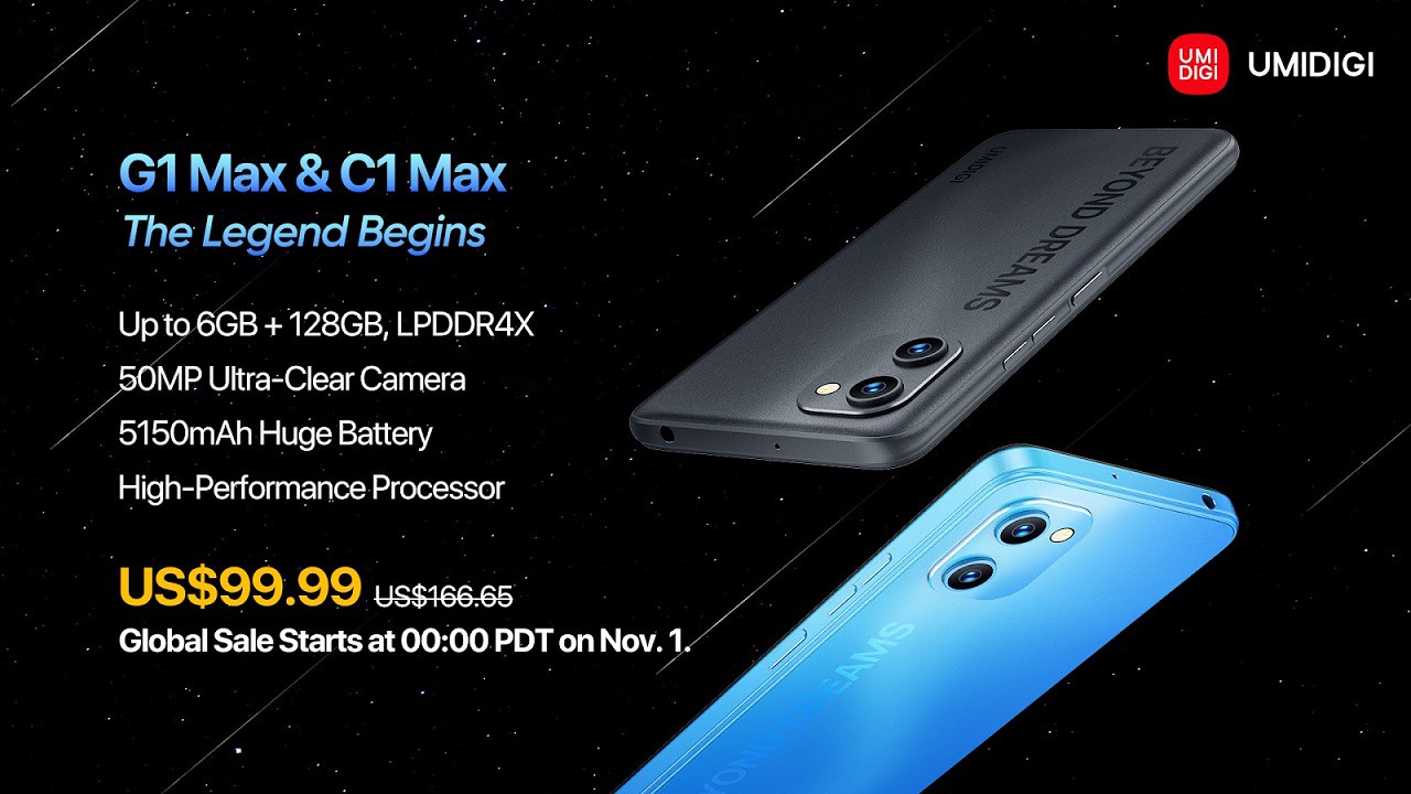 UMIDIGI G1 Max & C1 Max pricing and official sales