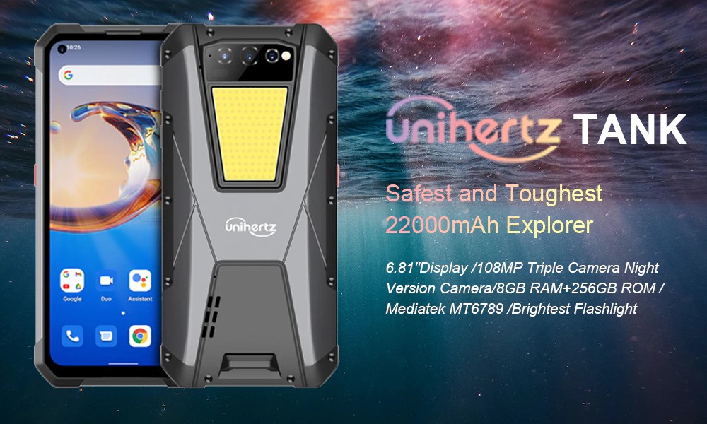 Meet Unihertz Tank, world first smartphone with 22,000mAh battery 1 Meet Unihertz Tank, world first smartphone with 22,000mAh battery Unihertz Tank with 22000mAh battery