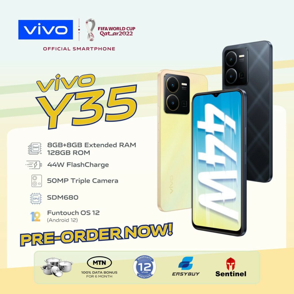 Vivo Y35 announced in Nigeria with Snapdragon 680 and N162,900 price tag 3 Vivo Y35 announced in Nigeria with Snapdragon 680 and N162,900 price tag Vivo Y35 now on preorder in Nigeria 1