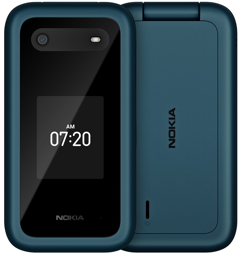 Nokia 2780 Flip with 4G VoLTE and FM Radio announced nokia 2780 flip blue front back us