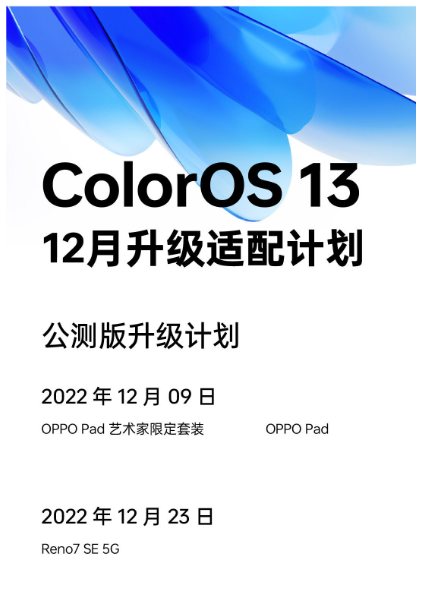 12 OPPO phones will get ColorOS / Android 13 this December 1 12 OPPO phones will get ColorOS / Android 13 this December Android 13 and Color OS 13 for oppo phones