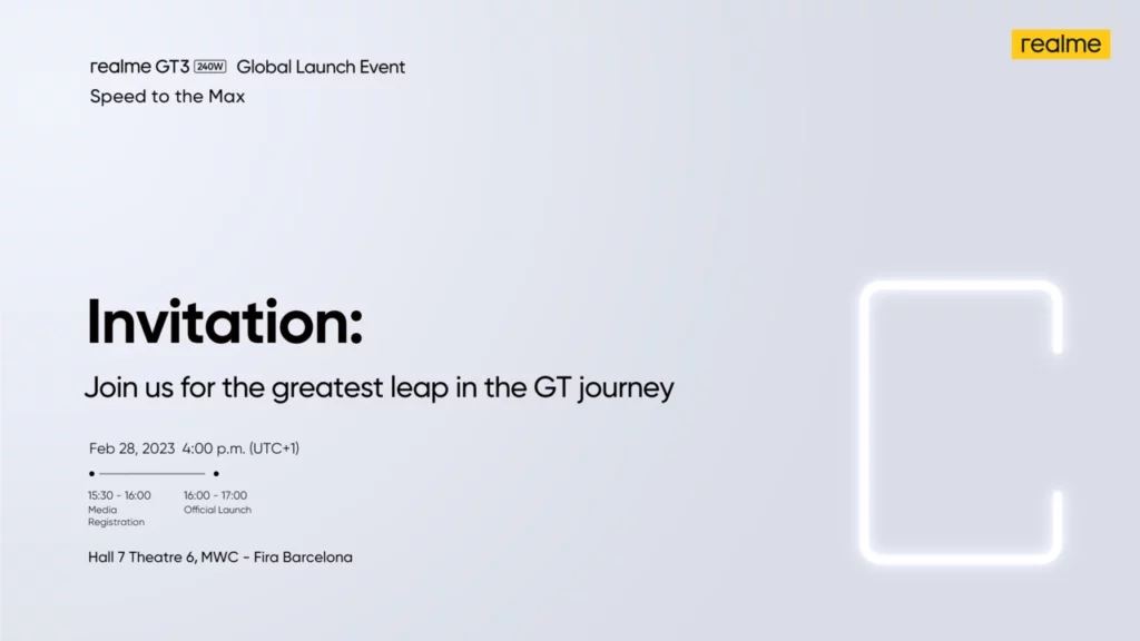 Realme GT3 launch date 3932860 1024x576 Realme GT3 with 240W charger officially confirmed to arrive on February 28 Realme GT3 launch date 3932860