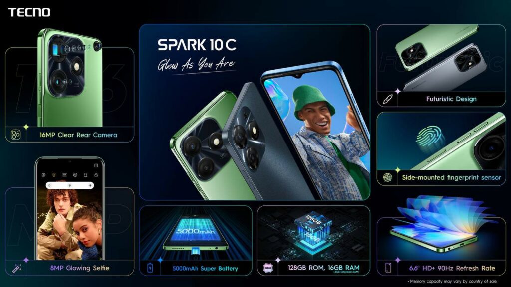Key features of Tecno Spark 10C 7970235 1024x576 Here are the details of Tecno Spark 10 Pro and the Spark 10C announced in Nigeria Key features of Tecno Spark 10C 7970235