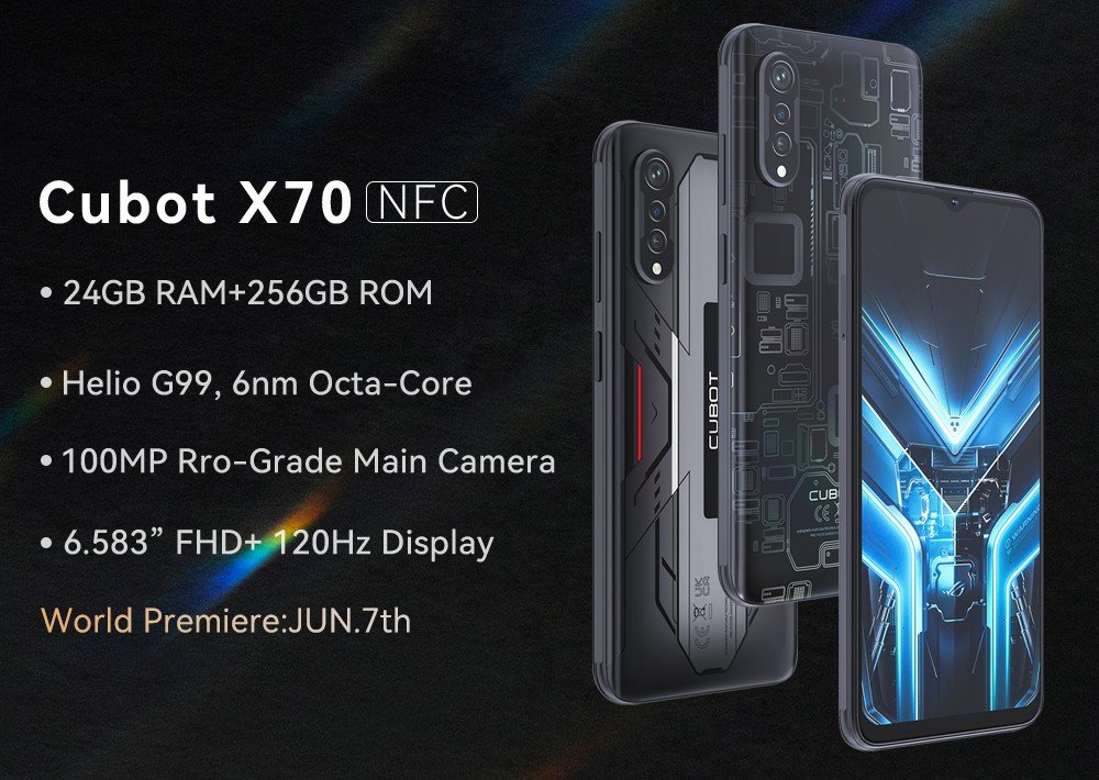 Cubot upcoming X70 smartphone 3480852 Cubot reveals its upcoming X70 smartphone with Helio G99 CPU and 12GB RAM Cubot upcoming X70 smartphone 3480852