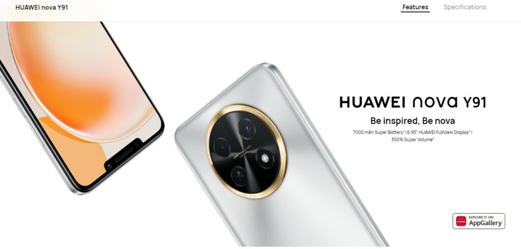 Introducing Huawei Nova Y91 with large display and 7000mAh battery Huawei Nova Y91