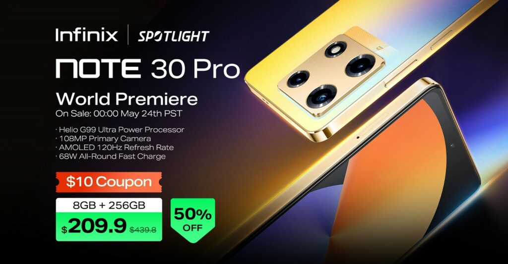 Infinix Note 30 and the Note 30 Pro now available globally via Aliexpress Infinix Note 30 Pro price on Aliexpress