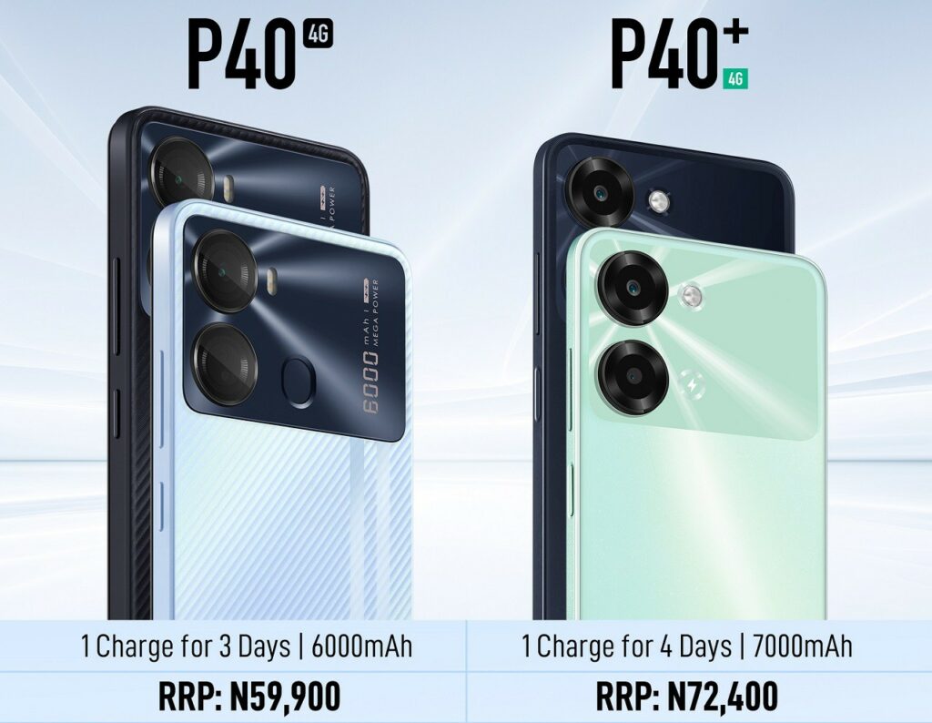 iTel P40 Plus with 6.8" screen, 7000mAh battery, and Tiger T606 CPU announced itel p40 plus pricing in Nigeria
