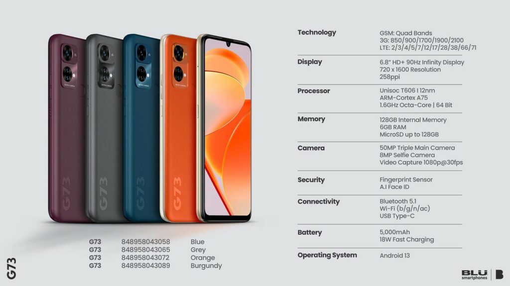 BLU G73 with Tiger T606 announced in the US 2 1024x575 BLU G73 with 6.8-inches Screen Launched in the US, Priced at $149 BLU G73 with Tiger T606 announced in the US 2