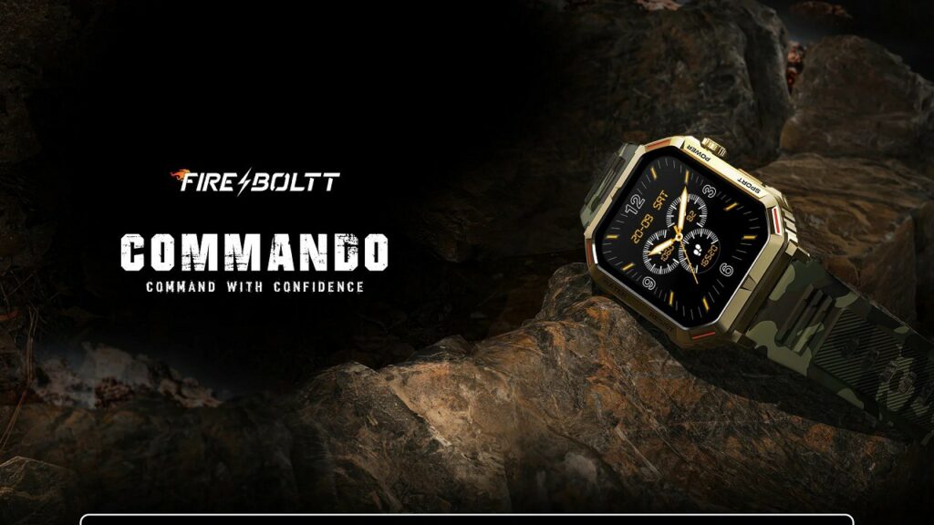 Military-themed Fire-Boltt Commando Smartwatch with 1.91-inches Screen Announced Key features of Fire Boltt Commando Copy
