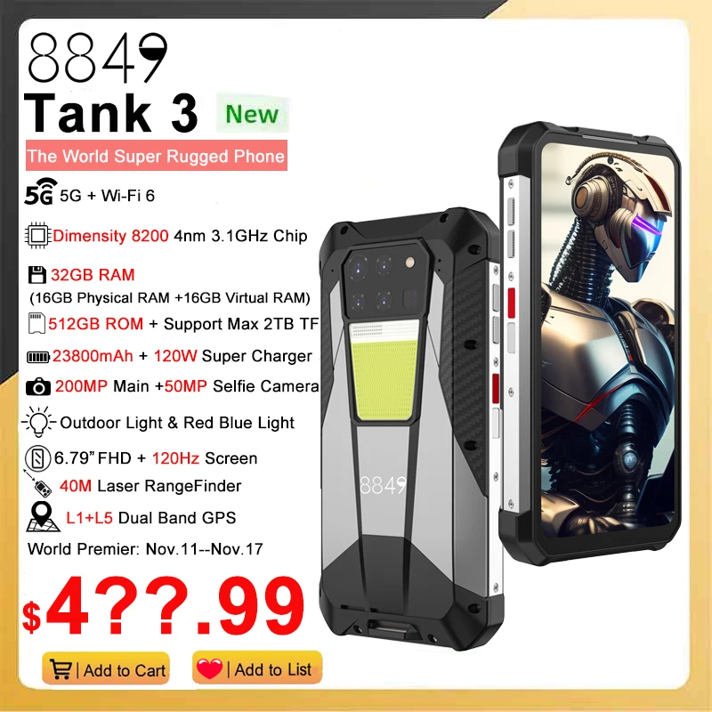 8849 Tank 3: Here is All You Need to Know About the World First Phone with 23,800mAh Battery | DroidAfrica